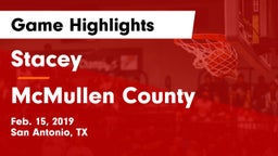 Stacey  vs McMullen County  Game Highlights - Feb. 15, 2019