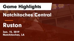 Natchitoches Central  vs Ruston  Game Highlights - Jan. 15, 2019