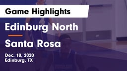 Edinburg North  vs Santa Rosa  Game Highlights - Dec. 18, 2020