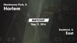 Matchup: Harlem  vs. East  2016