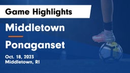 Middletown  vs Ponaganset  Game Highlights - Oct. 18, 2023