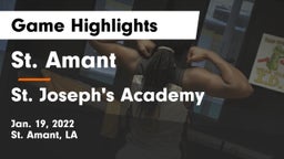 St. Amant  vs St. Joseph's Academy  Game Highlights - Jan. 19, 2022