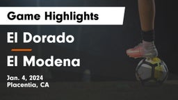 El Dorado  vs El Modena  Game Highlights - Jan. 4, 2024