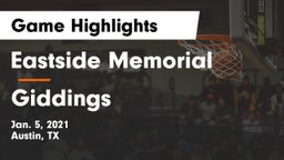 Eastside Memorial  vs Giddings  Game Highlights - Jan. 5, 2021