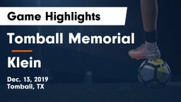 Tomball Memorial vs Klein  Game Highlights - Dec. 13, 2019