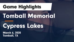 Tomball Memorial vs Cypress Lakes  Game Highlights - March 6, 2020