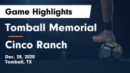 Tomball Memorial  vs Cinco Ranch  Game Highlights - Dec. 28, 2020