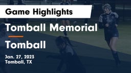 Tomball Memorial  vs Tomball  Game Highlights - Jan. 27, 2023