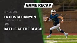Recap: La Costa Canyon  vs. Battle at the Beach 2017