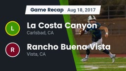 Recap: La Costa Canyon  vs. Rancho Buena Vista  2017