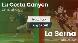 Matchup: La Costa Canyon vs. La Serna  2017