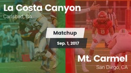 Matchup: La Costa Canyon vs. Mt. Carmel  2017