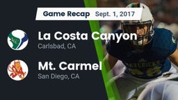 Recap: La Costa Canyon  vs. Mt. Carmel  2017