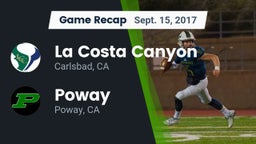 Recap: La Costa Canyon  vs. Poway  2017