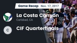 Recap: La Costa Canyon  vs. CIF Quarterfinals 2017