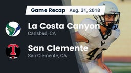 Recap: La Costa Canyon  vs. San Clemente  2018