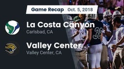 Recap: La Costa Canyon  vs. Valley Center  2018