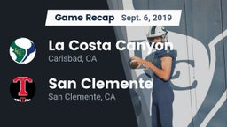 Recap: La Costa Canyon  vs. San Clemente  2019