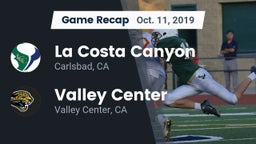 Recap: La Costa Canyon  vs. Valley Center  2019