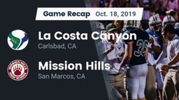 Recap: La Costa Canyon  vs. Mission Hills  2019