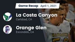 Recap: La Costa Canyon  vs. Orange Glen  2021