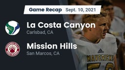 Recap: La Costa Canyon  vs. Mission Hills  2021