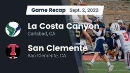 Recap: La Costa Canyon  vs. San Clemente  2022