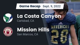 Recap: La Costa Canyon  vs. Mission Hills  2022