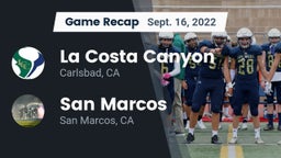 Recap: La Costa Canyon  vs. San Marcos  2022