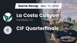 Recap: La Costa Canyon  vs. CIF Quarterfinals 2022