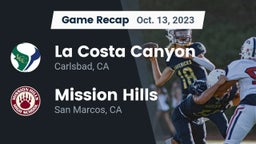 Recap: La Costa Canyon  vs. Mission Hills  2023