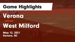 Verona  vs West Milford  Game Highlights - May 12, 2021