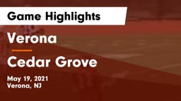 Verona  vs Cedar Grove  Game Highlights - May 19, 2021