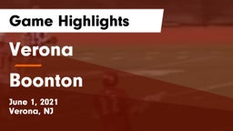 Verona  vs Boonton  Game Highlights - June 1, 2021