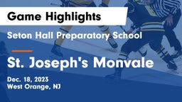 Seton Hall Preparatory School  vs St. Joseph's Monvale Game Highlights - Dec. 18, 2023