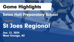 Seton Hall Preparatory School  vs St Joes Regional Game Highlights - Jan. 21, 2024