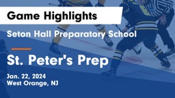 Seton Hall Preparatory School  vs St. Peter's Prep  Game Highlights - Jan. 22, 2024