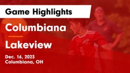 Columbiana  vs Lakeview  Game Highlights - Dec. 16, 2023