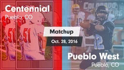 Matchup: Centennial High vs. Pueblo West  2016