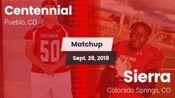 Matchup: Centennial High vs. Sierra  2018