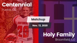 Matchup: Centennial High vs. Holy Family  2020