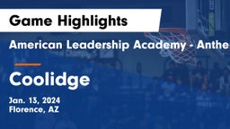 American Leadership Academy - Anthem South vs Coolidge  Game Highlights - Jan. 13, 2024