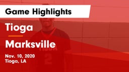 Tioga  vs Marksville  Game Highlights - Nov. 10, 2020