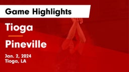 Tioga  vs Pineville  Game Highlights - Jan. 2, 2024