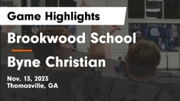 Brookwood School vs Byne Christian Game Highlights - Nov. 13, 2023