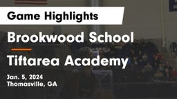 Brookwood School vs Tiftarea Academy  Game Highlights - Jan. 5, 2024