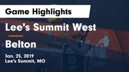Lee's Summit West  vs Belton  Game Highlights - Jan. 25, 2019