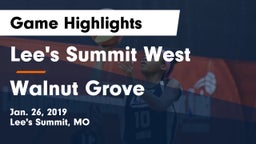 Lee's Summit West  vs Walnut Grove  Game Highlights - Jan. 26, 2019