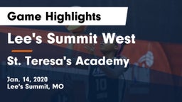 Lee's Summit West  vs St. Teresa's Academy  Game Highlights - Jan. 14, 2020