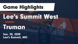 Lee's Summit West  vs Truman  Game Highlights - Jan. 20, 2020